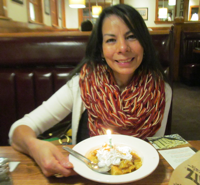 woman eating food