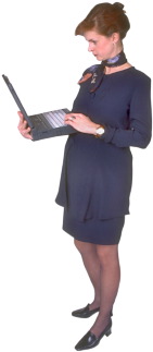 woman on computer