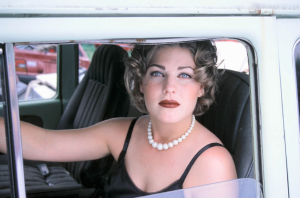 woman in car