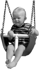 baby in swing