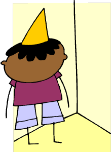 boy with dunce cap