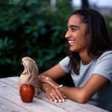 girl at table