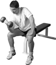 man lifting weight