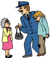woman and police officer