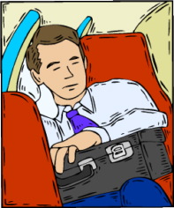 man sleeping on the plane