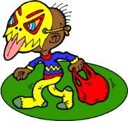 child wearing a mask