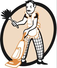 man cleaning