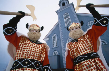 people dressed as vikings