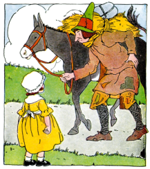man with donkey
