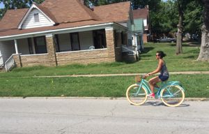 riding a bike
