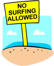 beach closed sign