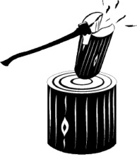 splitting wood