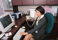 woman working