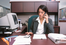 woman working