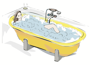 woman in bathtub